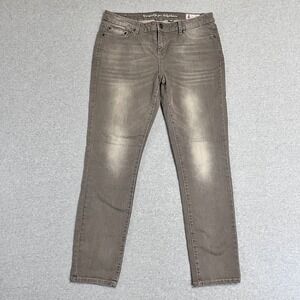 i Jeans by Buffalo Jeans Womens 34 (14) Gray Ankle Grazer Finn Faded Denim
